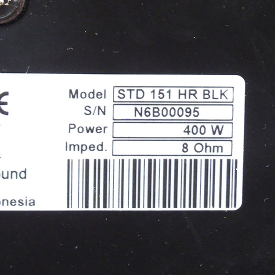 Markbass STD 151 HR BLK 400watts 8 Ohms