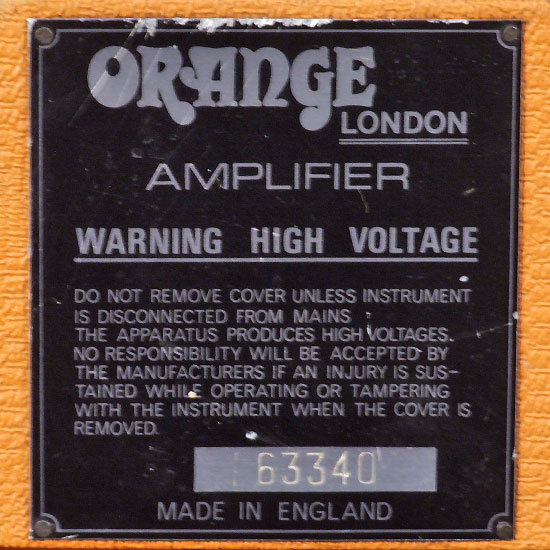Orange OR120M Overdrive Made in England de 1978