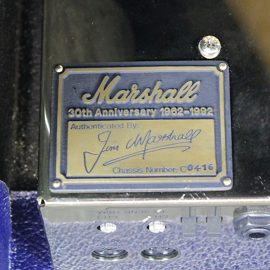 Marshall 30th Anniversary 1962-1992 avec footswitch
