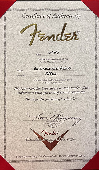 Fender Custom Shop 69 Stratocaster Relic