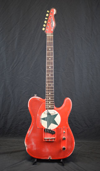 James Trussart Steelcaster Green Star Red over Cream